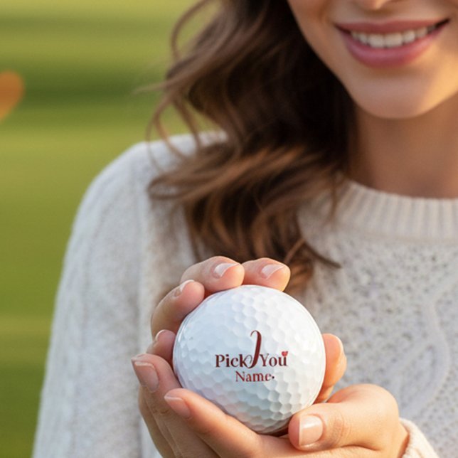 I Pick You Personalised Valentine's Day Golf Balls (Creator Uploaded)