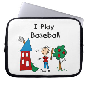 I Play Baseball Laptop Sleeve