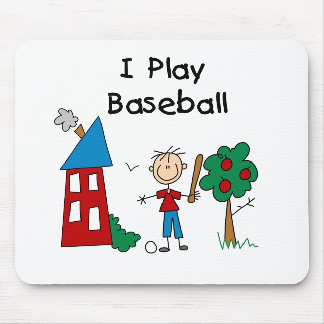 I Play Baseball Mouse Mat (Front)