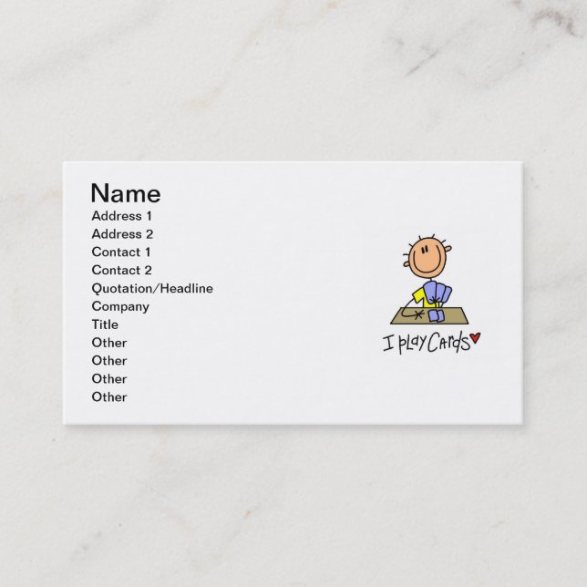 I Play Cards (Front)