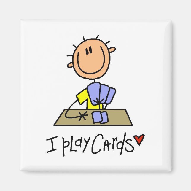 I Play Cards Magnet (Front)