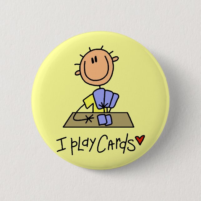 I Play Cards Tshirts and Gifts 6 Cm Round Badge (Front)