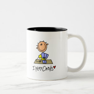 I Play Cards Tshirts and Gifts Two-Tone Coffee Mug