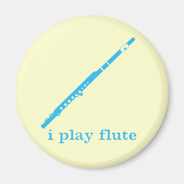 I Play Flute Magnet (Front)
