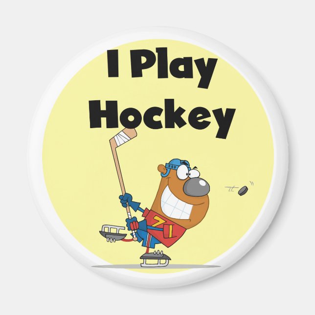 I Play Hockey Tshirts and Gifts Magnet (Front)