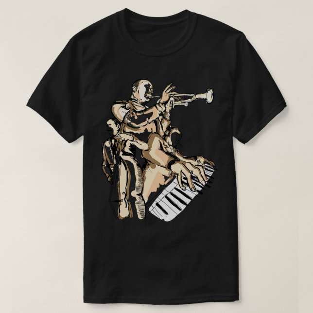 I Play Jazz Music T-Shirt (Design Front)