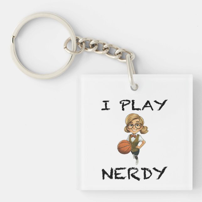 I Play Nerdy Key Ring (Front)