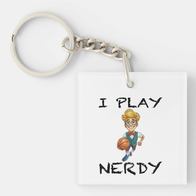 I Play Nerdy Key Ring (Front)