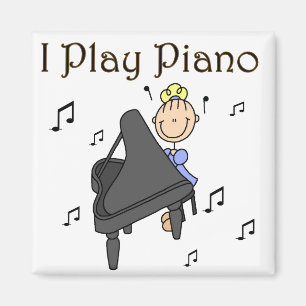 I Play Piano Magnet