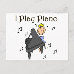 I Play Piano T-shirts and Gifts Postcard
