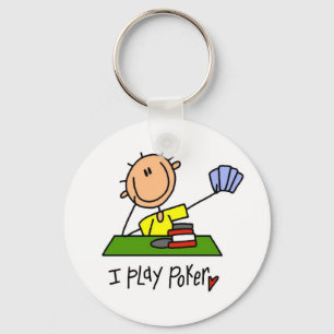 I Play Poker Key Ring
