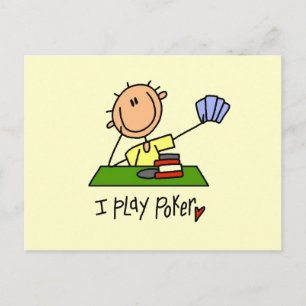 I Play Poker Postcard