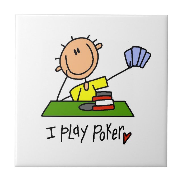 I Play Poker Tile (Front)