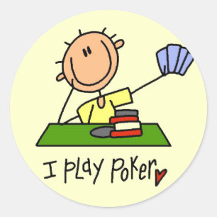 I Play Poker Tshirts and Gifts Classic Round Sticker