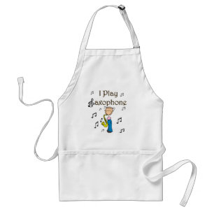 I Play Saxophone Stick Figure T-shirts and Gifts Standard Apron