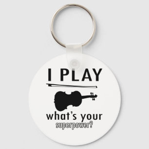 I play the Violin Key Ring
