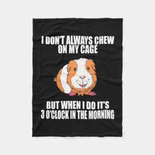 I Play With Guine Pig In The Morning Fleece Blanket