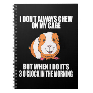 I Play With Guine Pig In The Morning Notebook