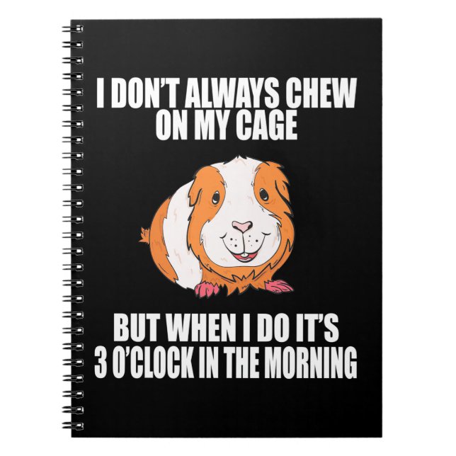 I Play With Guine Pig In The Morning Notebook (Front)