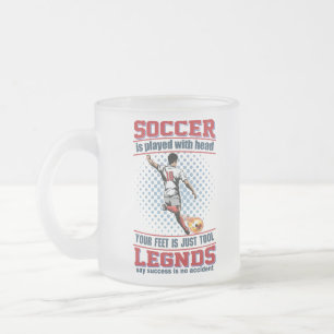 I Played Football With My Head Frosted Glass Coffe Coffee Mug