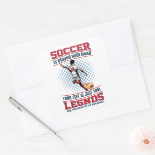 I Played Football With My Head Square Sticker