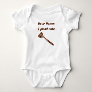 I Plead Cute. Baby Bodysuit