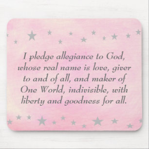 I pledge allegiance to God, mousepad