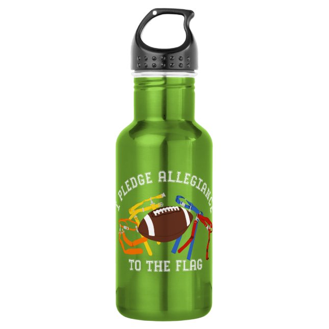 I Pledge Allegiance to the Flag Football Graphic 532 Ml Water Bottle (Front)