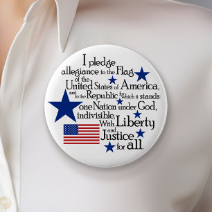 I pledge Allegiance to the flag of the United 7.5 Cm Round Badge