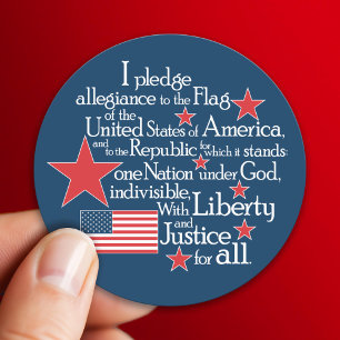 I pledge Allegiance to the flag of the United Classic Round Sticker