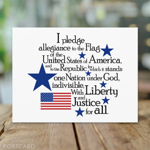 I pledge Allegiance to the flag of the United Postcard