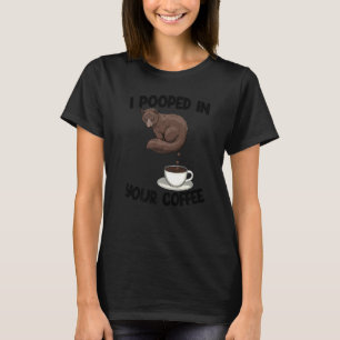 I Pooped In Your coffee Men Coffee Cat Kopi Luwak T-Shirt