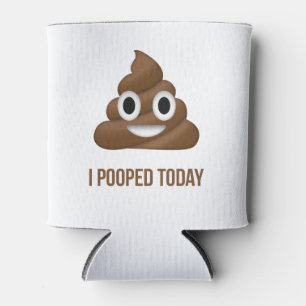 I Pooped Today Funny Emoticon Can Cooler