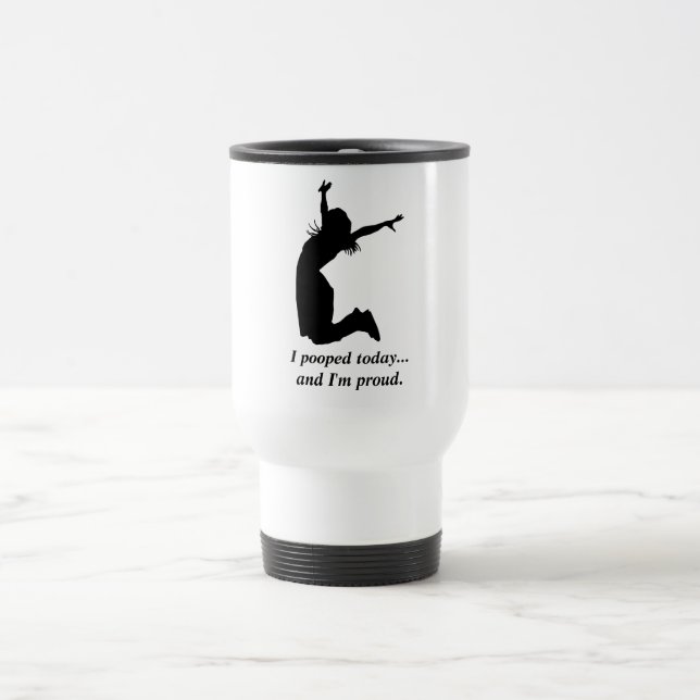 "I pooped today" humourous a coffee mug friend (Center)