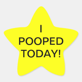 I POOPED TODAY - star stickers