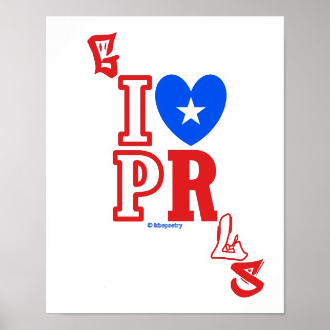I ❤ Poster Puerto Rican Girls Poster (Front)