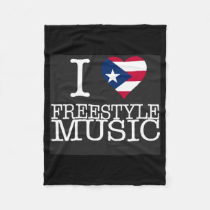 I Pr Heart Style Music Black T Shirt  Fleece Blanket