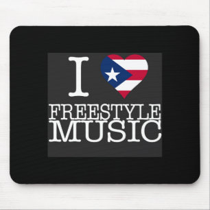 I Pr Heart Style Music Black T Shirt  Mouse Mat