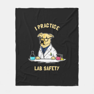 I Practice Lab Safety Fleece Blanket