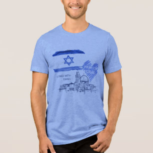 I pray for Israel I stand with Israel. World Peace Tri-Blend Shirt
