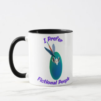 I Prefer Fictional People Mug for Writers Readers