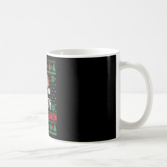I Prefer Halloween Christmas Sweater Funny Holiday Coffee Mug (Right)