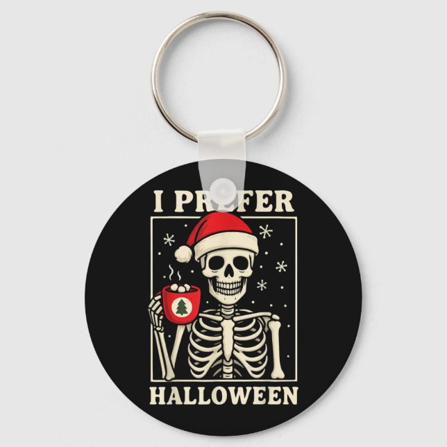 I Prefer Halloween Key Ring (Front)