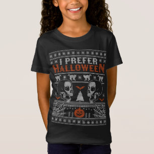 I Prefer Halloween Ugly Christmas Sweater Xmas Sku