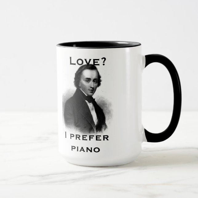 "I prefer piano" Mug (Right)