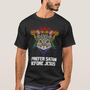 I Prefer Satan Before Jesus Lgbt Cat T-Shirt