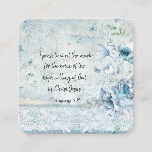 I Press Towards the Mark Philippians Bible Verse Enclosure Card (Front)