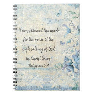 I Press Towards the Mark Philippians Scripture Notebook