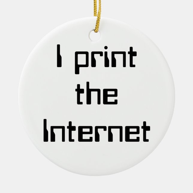 I print the Internet Ceramic Tree Decoration (Front)