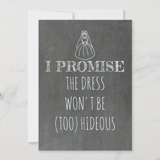 I Promise Bridesmaid / Maid of Honour Proposal Invitation (Front)